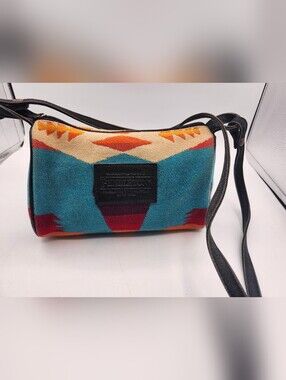 Pendleton Vintage Teal Southwestern Pattern Crossbody Bag